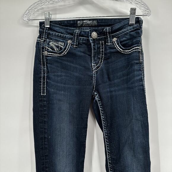 Silver Jeans Suki Super Skinny Jeans Womens 25 Dark Wash Stretch Denim - Picture 2 of 15